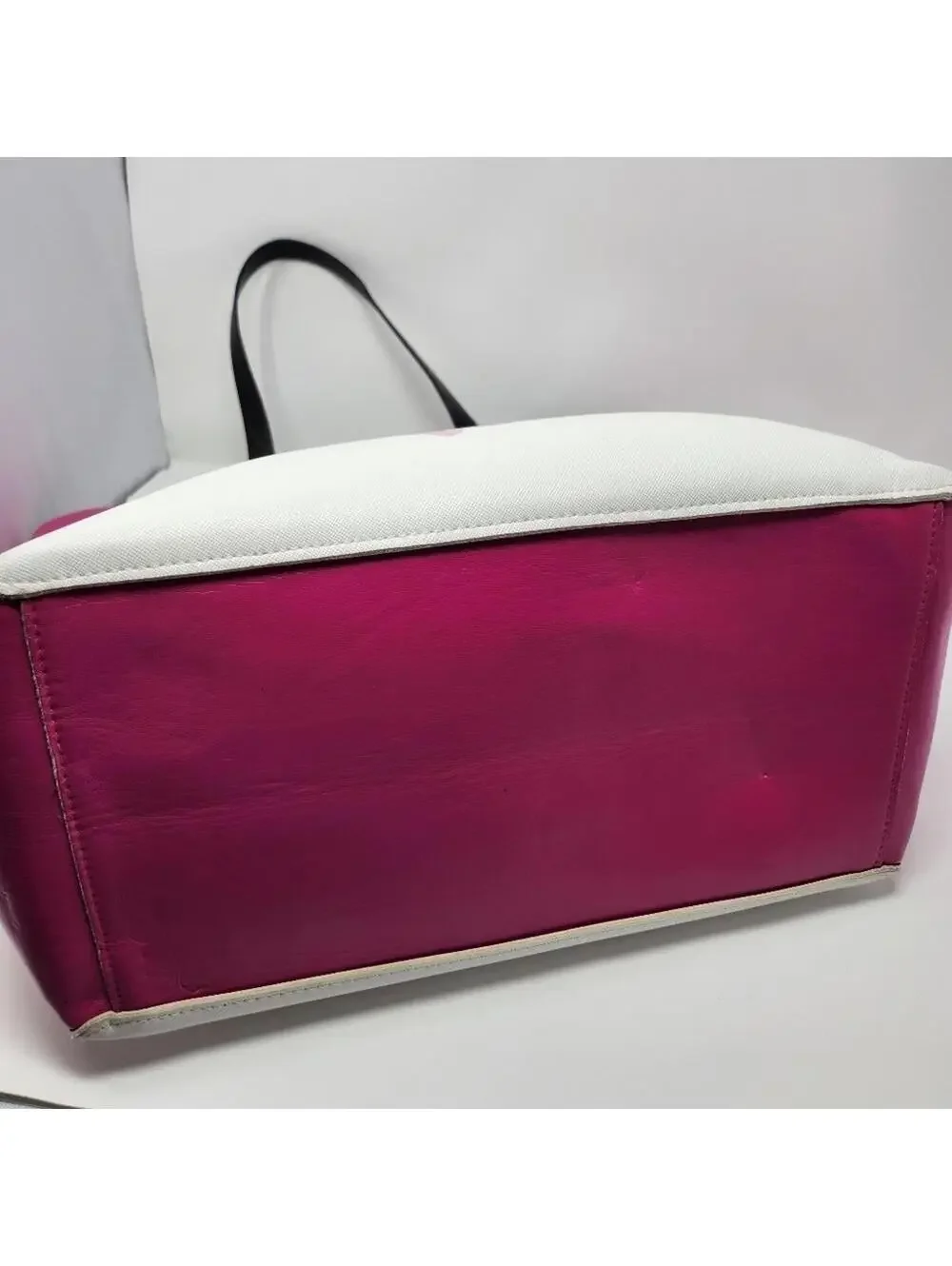 Super Sized Hot Pink Jennifer Floral Grocery Tote Style Bag